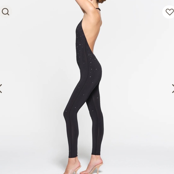 BRAND NEW SZ M Skims x Swarovski Halter Style Catsuit/Jumpsuit - Picture 2 of 5